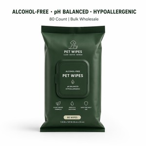 Alcohol-Free Pet Grooming Wipe Bulk Carton