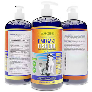 WANZIBEI 100% Pure Salmon Fish Oil for Dogs Natural Omega-3 Pet Treat Optimize Nutrition Support Immune System Skin Coat